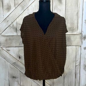 Brown flowing blouse